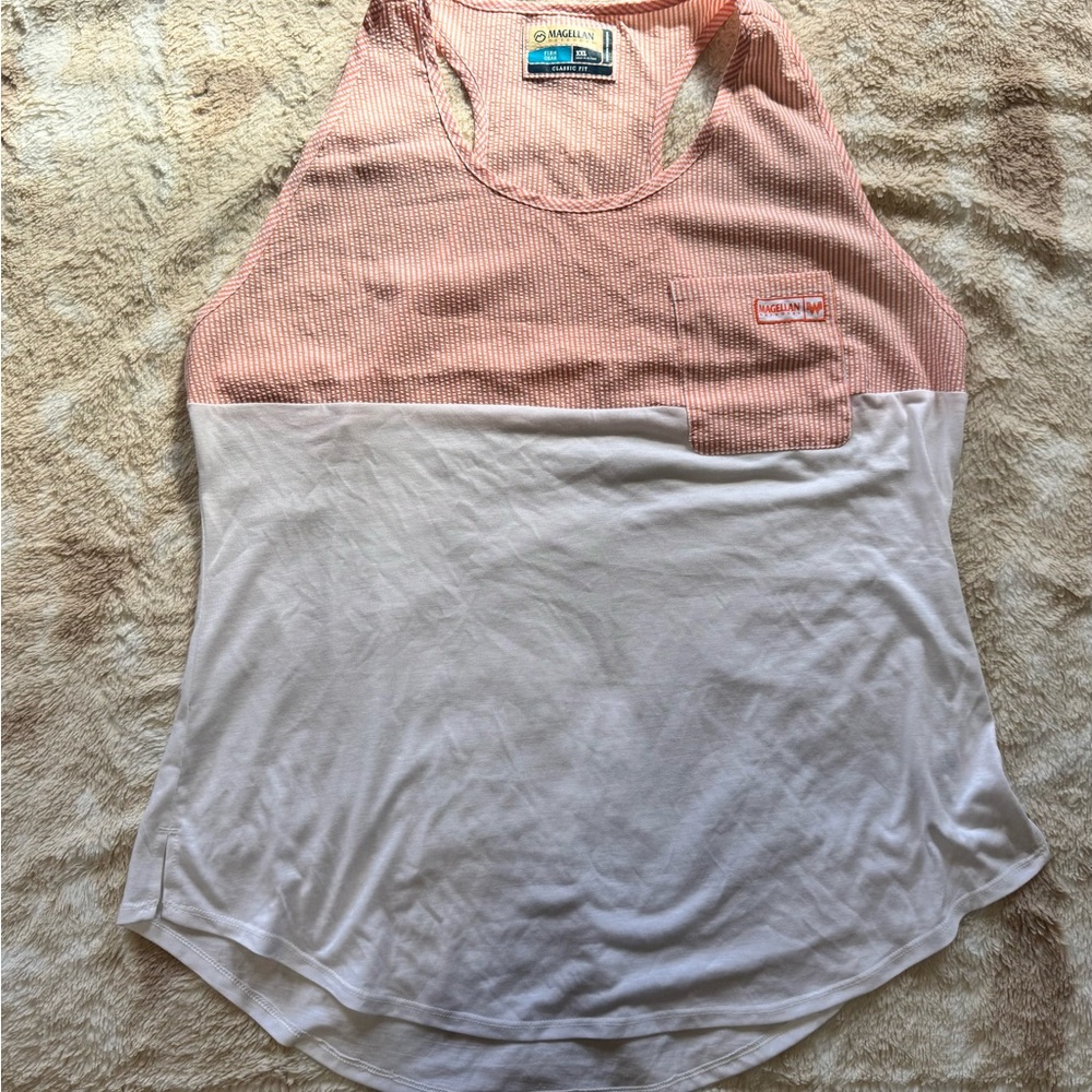 Magellan x Whataburger Women's Orange and White Tank Top